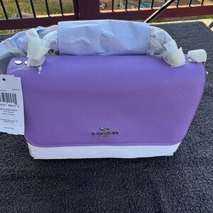 Coach Lavender and brown Two-Tone Satchel